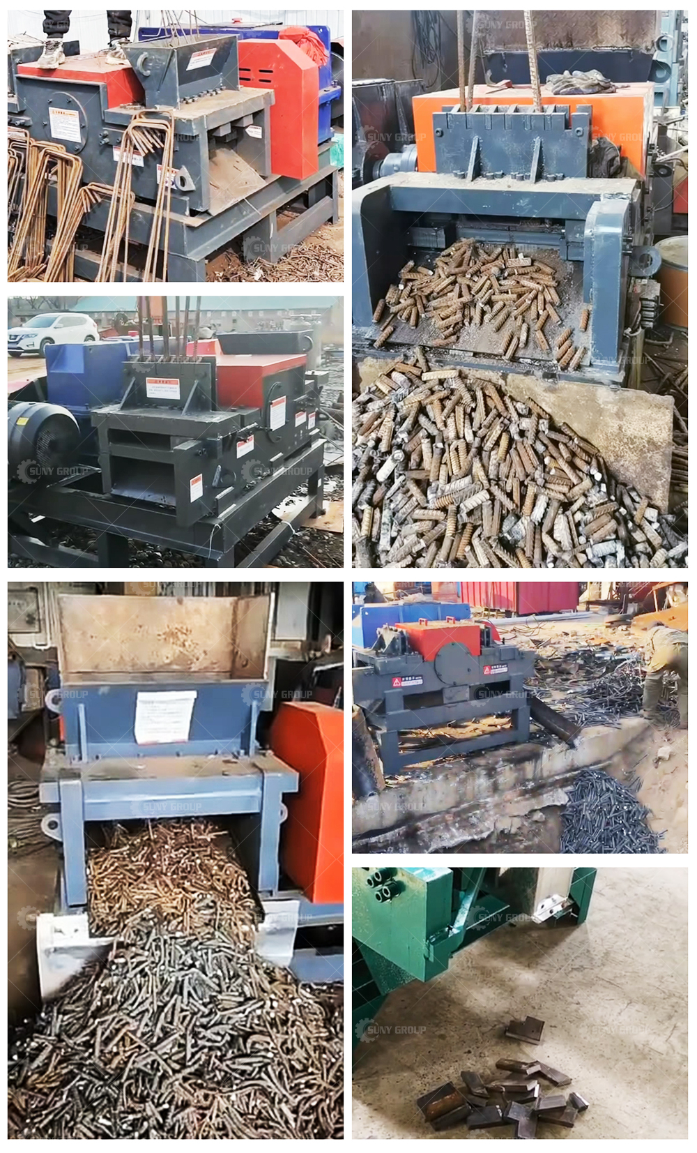 45kW Automatic Scrap Steel Bar Cutting Machine for Steel Granule Production Line