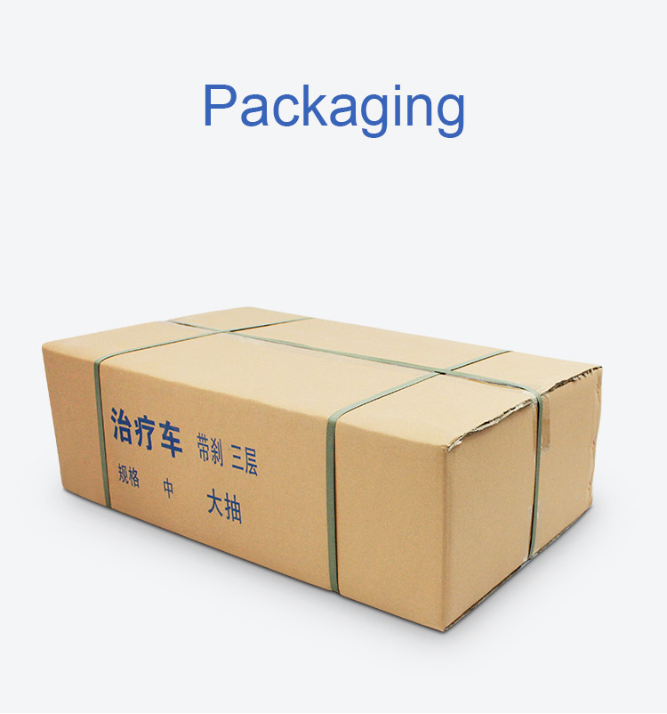 3 Layer Hospital Stainless Steel Medical Instrument Trolley