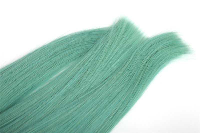 Straight human hair weft 1b light blue ombre color hair beauty ombre hair extension