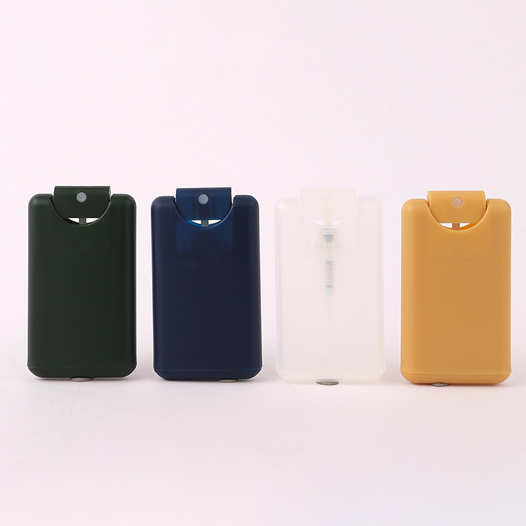 PP Plastic Pocket Sized 20ml White Green White Blue Yellow Empty Credit Card Perfume Bottle for Industrial Cosmetic