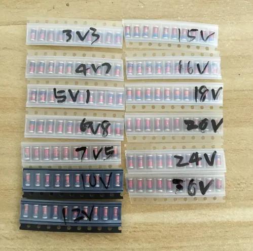 Integrated Circuits IC LL41 SMD Zener Diode KIT 1W 3.3V 36V 13values 130pcs