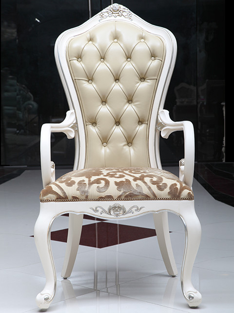 ISO9001 Wedding Antique Wooden Throne Chair Scratch Resistant