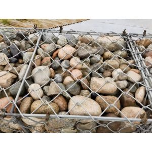 Galfan Gabion Mesh Cage 3.2mm Hexagonal 1x1x1m Flood Control