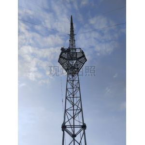 Hot Dip Galvanizing 60-80m Lattice Guyed Tower Mast for Wind Measurement