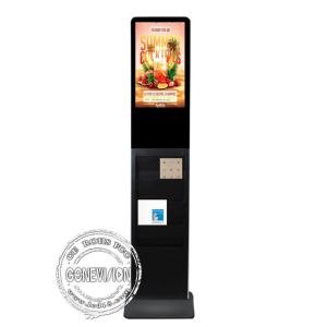  22 Inch 1080P LCD Touch Screen Kiosk With Book Shelf Manufactures