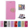Buy cheap Glitter PU leather wallet Case For iPhone 4 5s 6 plus 7 SAMSUNG galaxy s5 s4 S6 from wholesalers