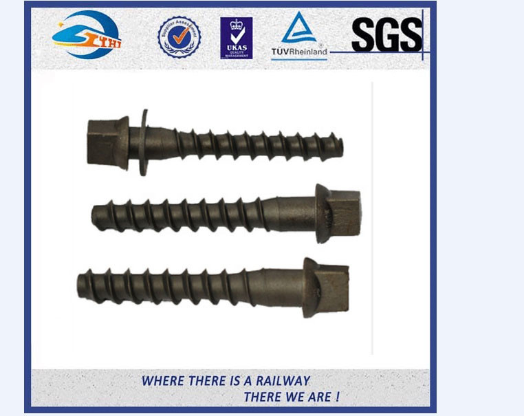 45# Oxide Black Railway Sleeper Screws Spike Insert Plastic Dowel
