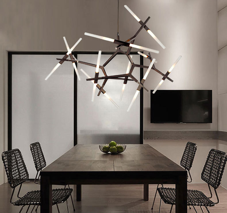 Rotate 360 Degree Aluminium G9 Ceiling Pendant Lighting For Living Room