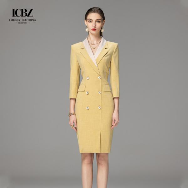 Women's Two Piece Set Office Formal Skirt Suit in Colors and Polyester Fiber