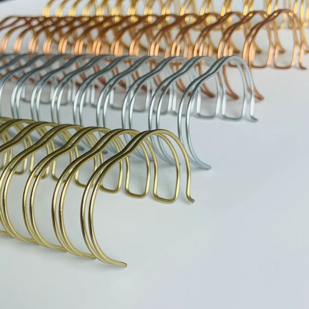 2:1 Pitch ID 44mm Metal Twin Loop Binding Wire For Notebook