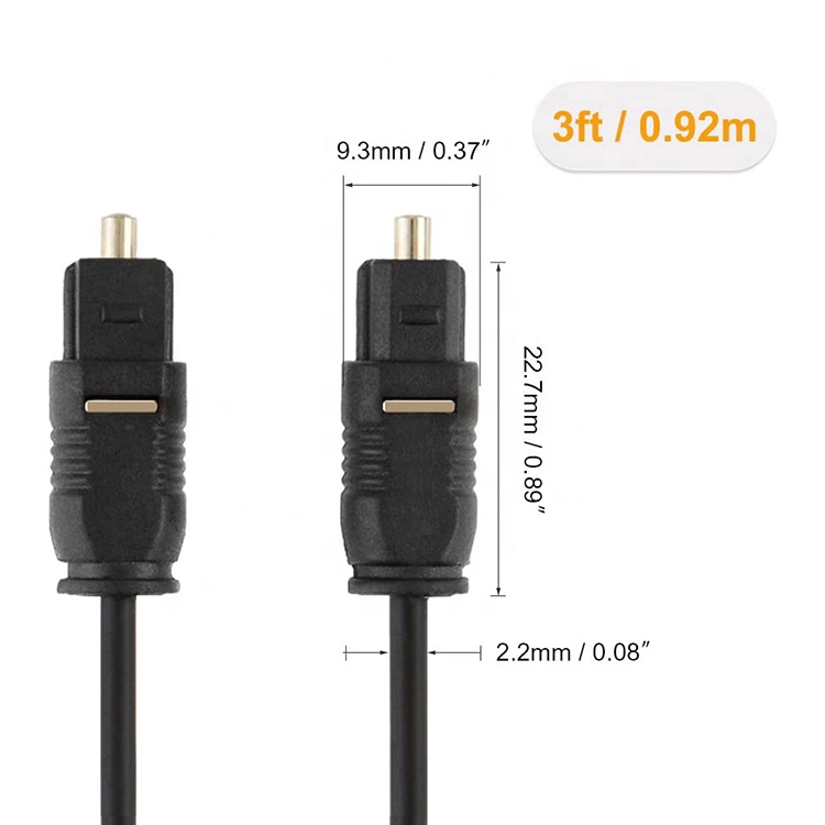 1M 2 M 3M 5M Fiber Optic Toslink Spdif Gold Optical Digital Audio Cable