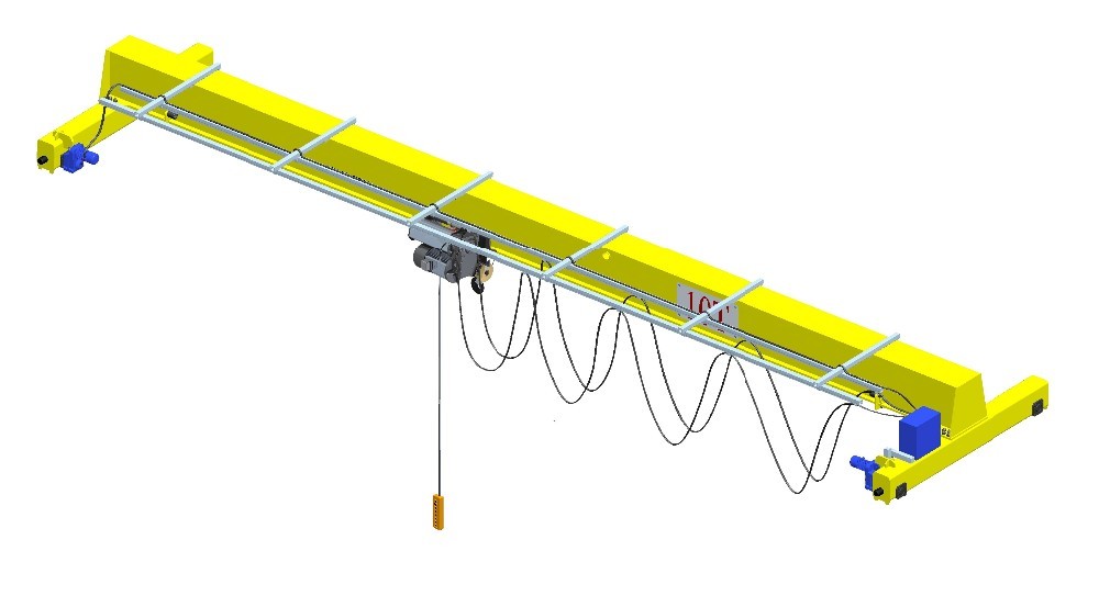 5 Ton Electric Travelling Single Girder Overhead Crane With 15m Lifting Height