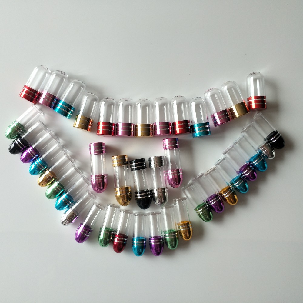 Cylinder 11mm Capsule Packaging Bottles With Metal Cap