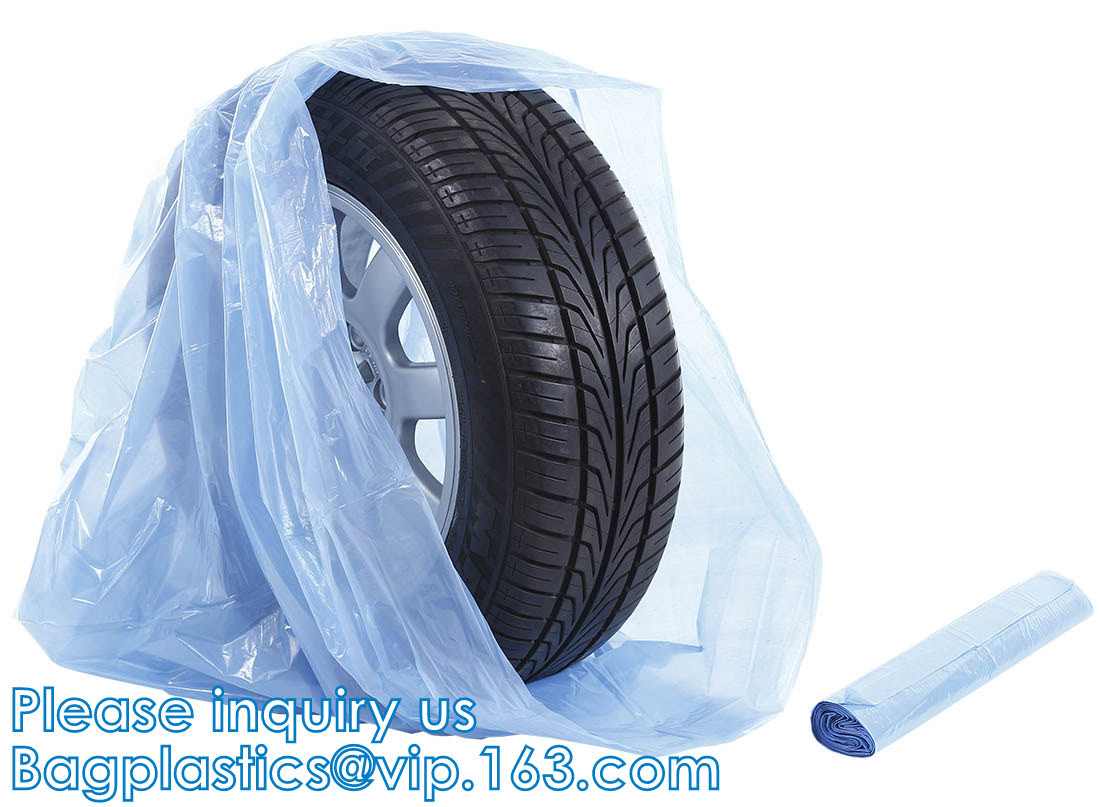 Biodegradable Car Tyre Storage Bag, Heavy Duty Washable, Tear Proof, Wheel Cover, Car Plastic Tire Bags