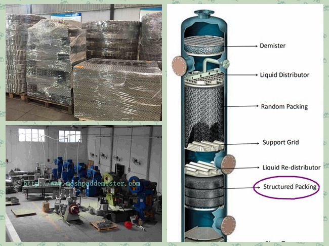 Wire Mesh 150MM Metal Structured Packing 500X SS304