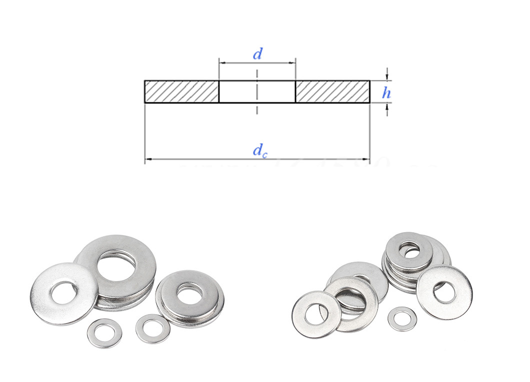 304 / 316 Stainless Steel Plain Washers 140 HV Flat Spring Washers