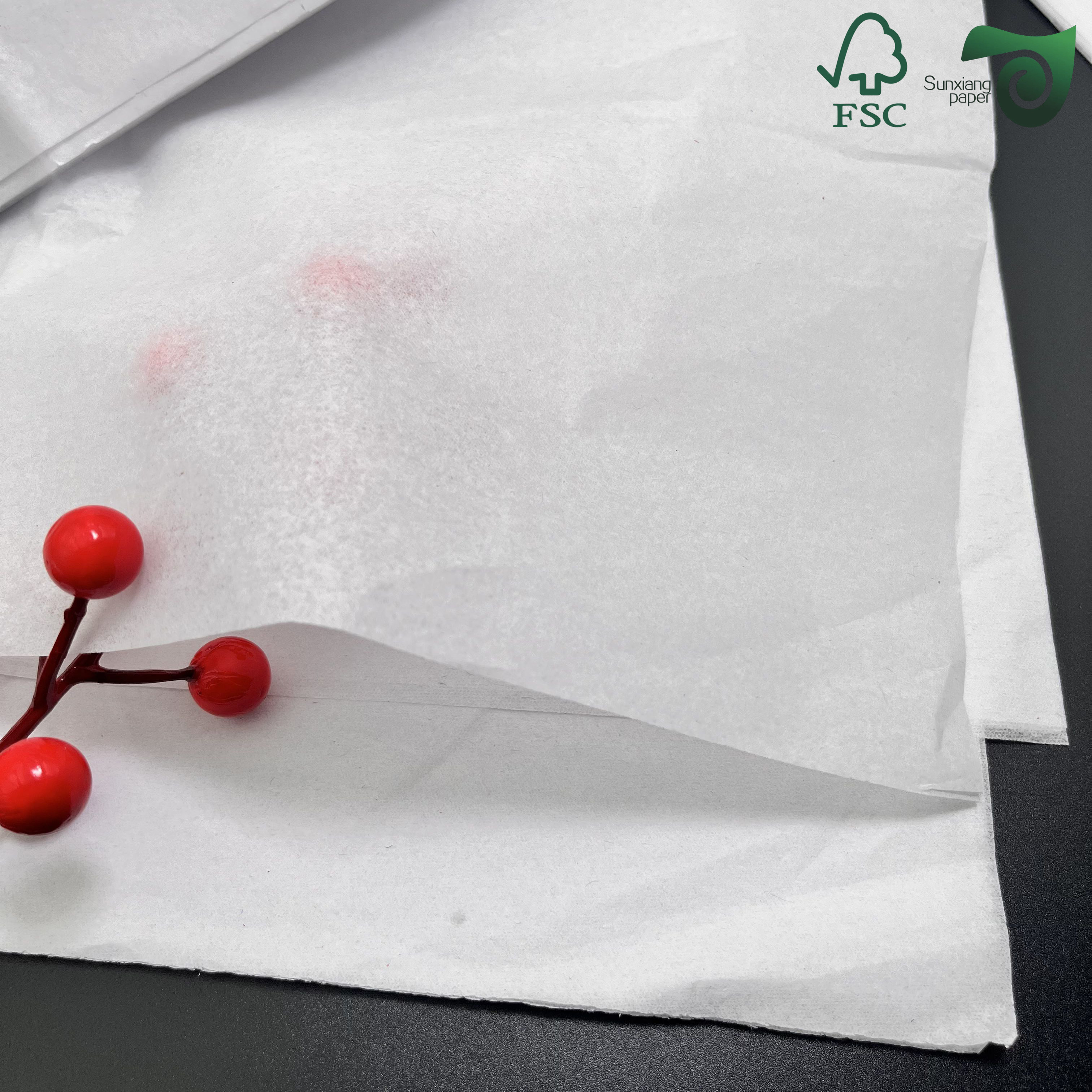 FSC 35gsm 40gsm Food Safe Coated Silicone Wrapping Paper For Baking 12 18 Inches