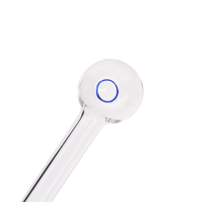 Round Head Clear Inhale Borosilicate Glass Smoke Tube