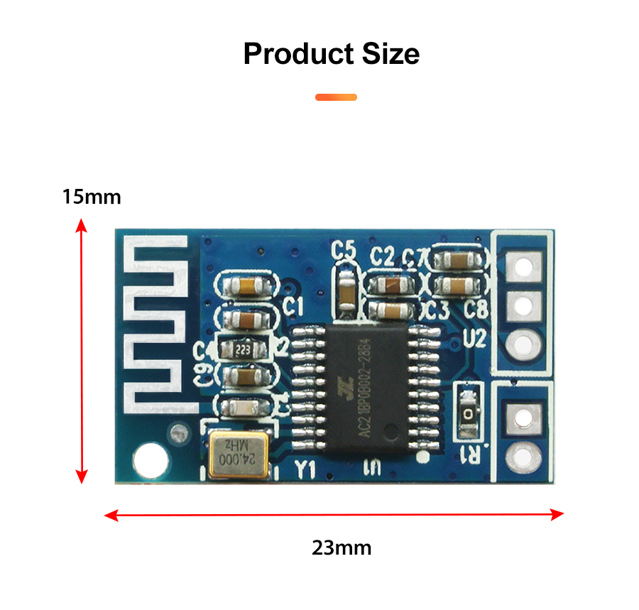 CA-6928 Blueteeth Audio Module with Dual Digital Sound Amplifier and LED Power Supply