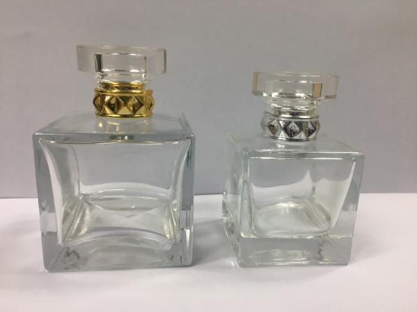 100ml Square Glass Cosmetic Spray Bottles / Reusable Glass Perfume Bottle with