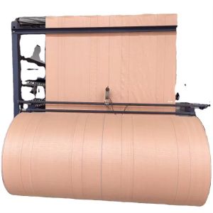 Stripe Polypropylene Woven Fabric , Plastic PP Woven Sack Fabric Roll