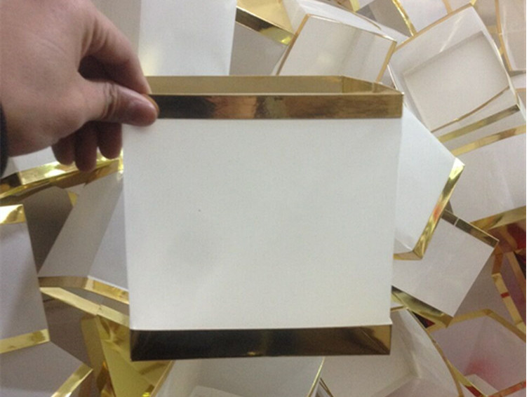 Factory direct export paper square water lantern blessing wishing lamp large size 15*15*15cm size gold