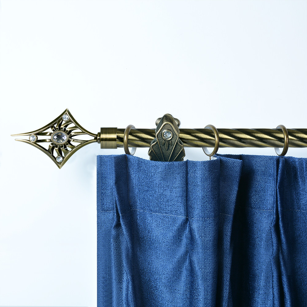 Muslim Finial Style with diamonds Iron Pipe 22 / 28 MM Curtain Rods AB color
