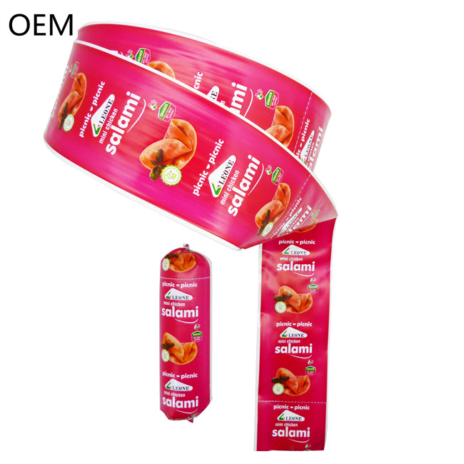 Color Printed Sausage Packaging Casings Polyamide Material Plastic Sausage Casings