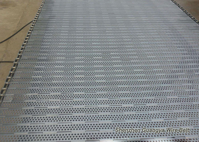 Stainless Steel Plate Conveyor Belt Tunnel Oven Use With Roller Chain