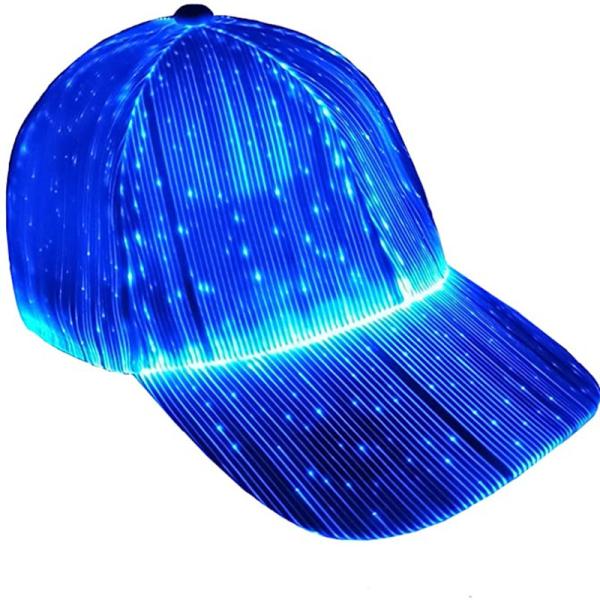 Quality Fiber Optic LED Light Up Baseball Hats Unisex One Size Fits All for sale