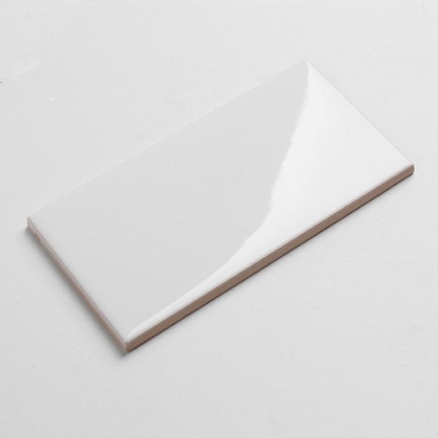 Luster VW715000P Elegant White Ceramic Glossy 3"x 6" Subway Tiles for Shower Backsplash