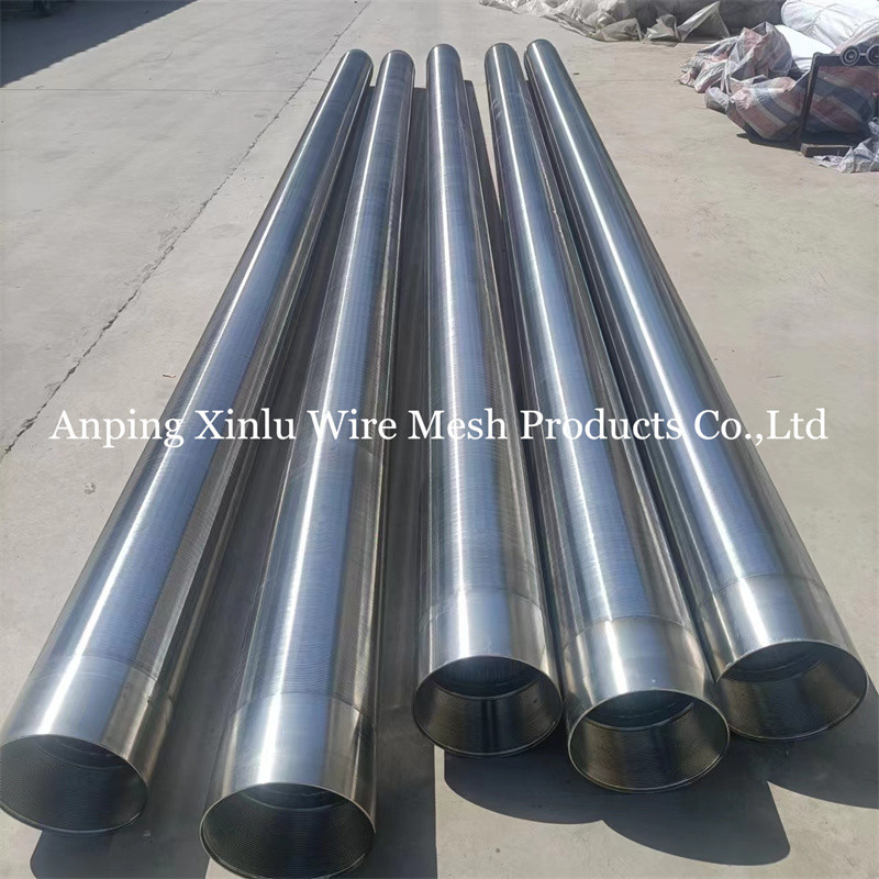 FOTI V Wire Screen Pipe 2.9m Standard Duplex Stainless Steel Wire Wrapped Sand Control Continuous Slot Screen Tube