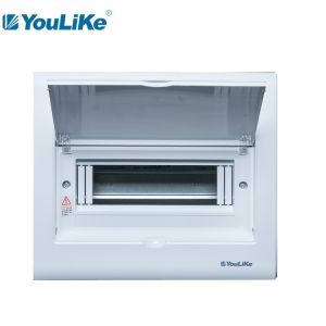 White Flush Mount 10 Way MCB Box , PC Distribution Box Anti Deformation