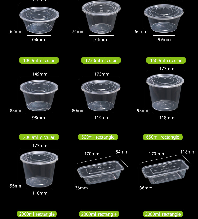 OEM Disposable Take Out Containers Plastic Trays With Lids