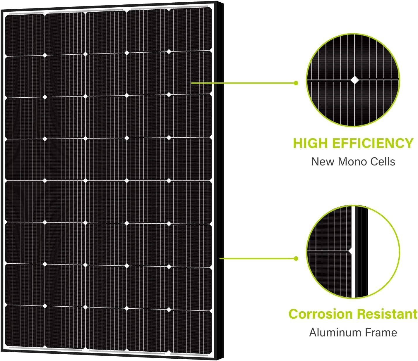 15V 250W Monocrystalline Rigid Solar Panels For Off Grid Lithium Battery System