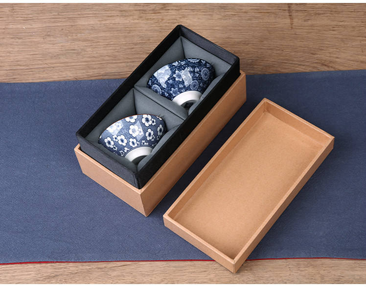 Custom Luxury Rigid Kraft Paper Mug Bowl Storage Vase Saucer Set Box with Logo