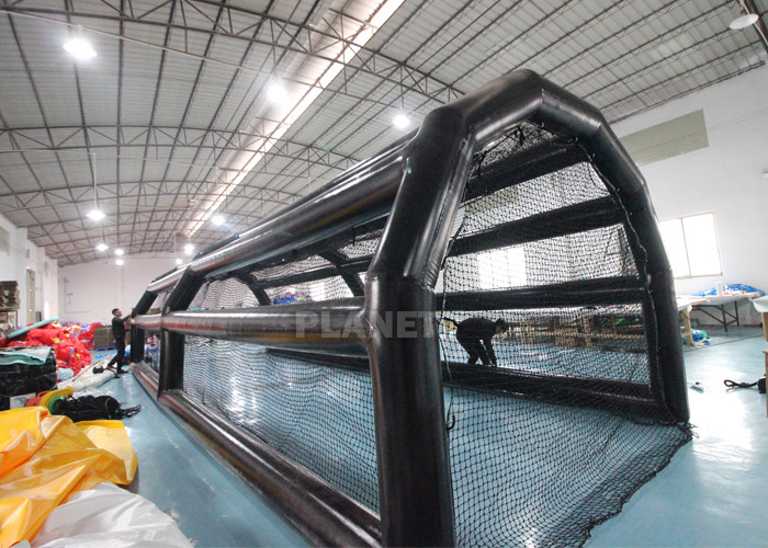 0.6mm PVC Air Sealed 40ft Inflatable Baseball Batting Cage With Net