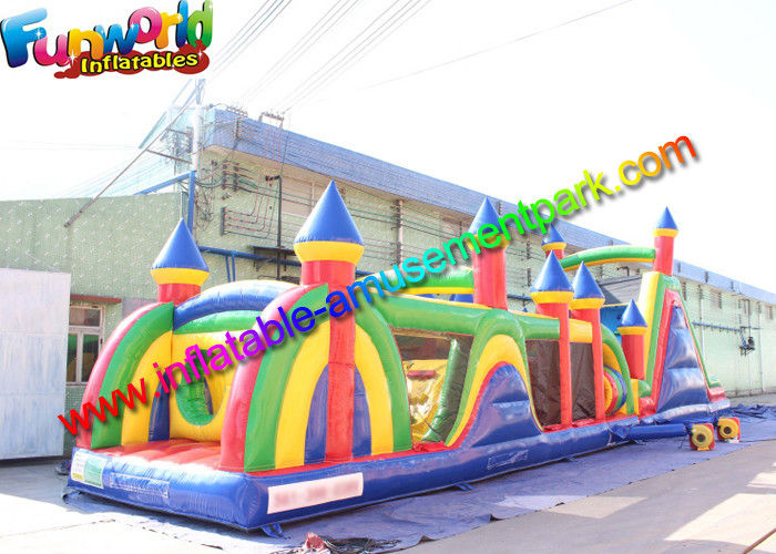 Gaint Inflatable Obstacle Course / Crazy Boot Camp Challenge For Outdoor Game
