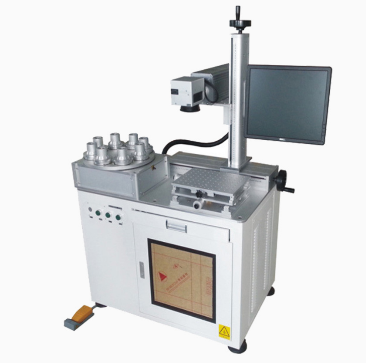 Lamp Bulb Rotary marking machine/multi-station led bulb fiber laser marking machine