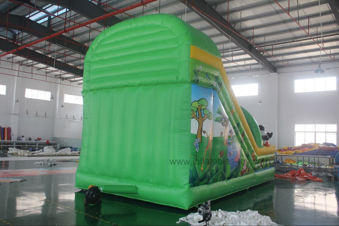 Animal Theme Commercial Inflatable Slide For Backyard , Slide Inflatable For Kids