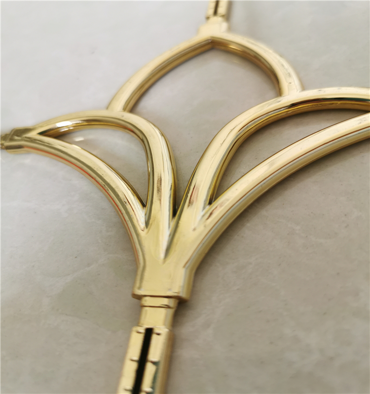 Contemporary UV Proof Gold UPVC Georgian Bar Windows Decorative Flowers
