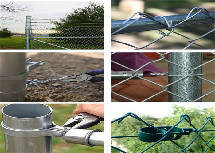 6 Foot 9 Gauge Black Galvanized Chain Link Fence