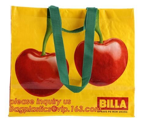 Qualified Black and White Custom Printing Recyclable PP fabric Woven Shopping Bag, textile fabric woven polyprolylene sa
