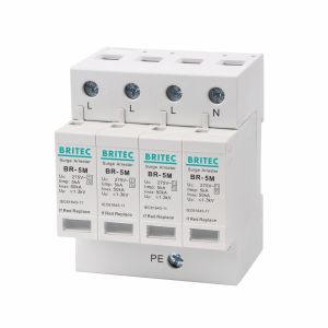  Module Design IEC Standard BR-5M 4p 5kA Low Voltage Surge Protector Manufactures
