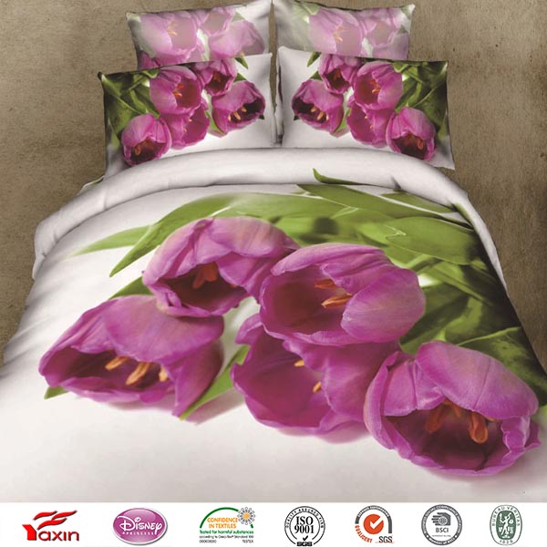 fashion Quilts Quirky 3D flower rose Bedding and Quilt Cover Sets，3D bed cover+3D pillow s