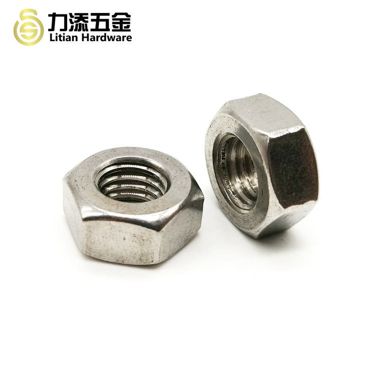 Grade 10.8 Metal Hex Nuts Lock Nut M5 M9 M12 DIN934 Nickel Plated