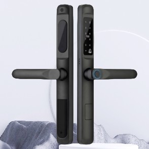 China Waterproof Keyless Entry Aluminum Door Lock with Tuya APP Fingerprint Key Aluminum Thermal Break on sale