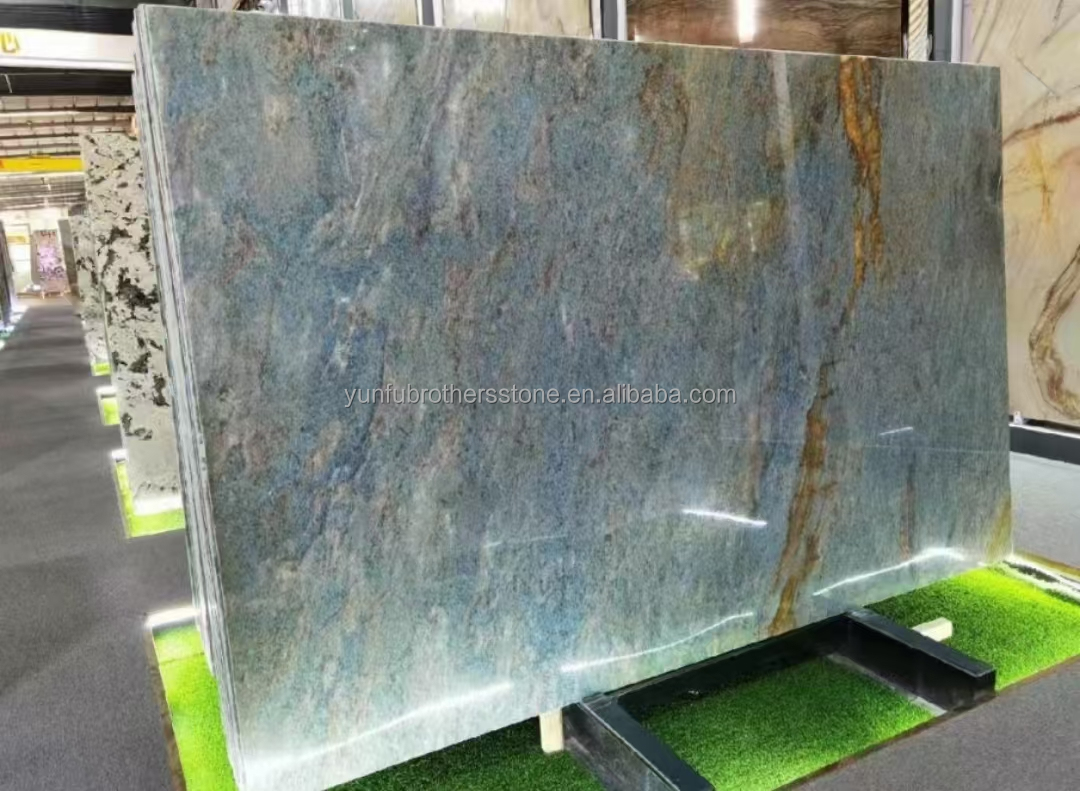 Amazon Blue Luxury Stone with Polished Surface Modern Home Countertops and Wall Decor