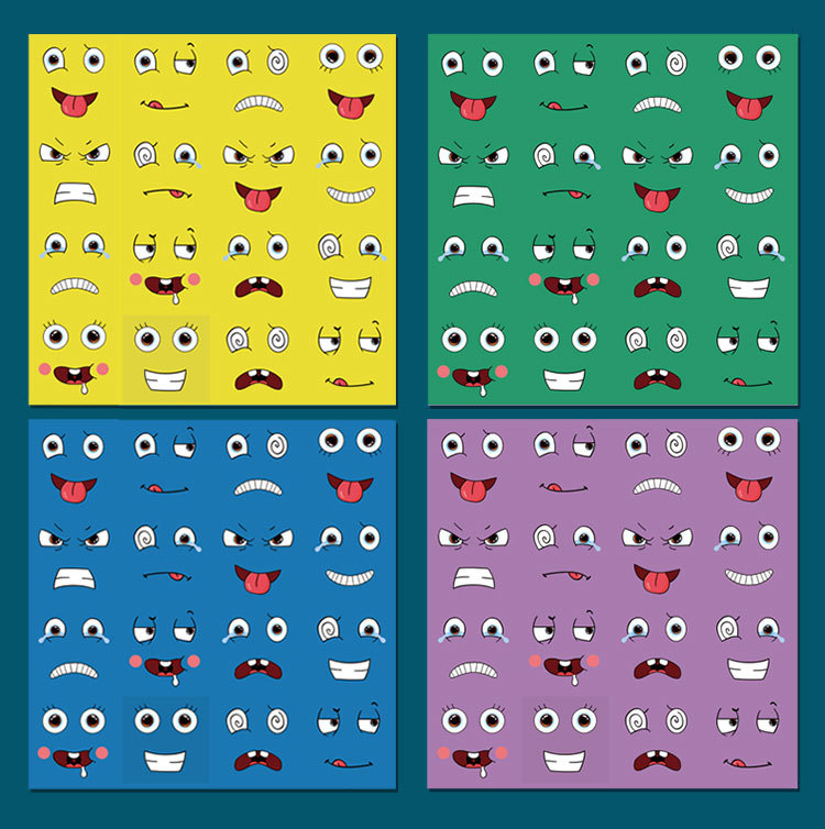 Children Baby Developmental Toys 3D Face Changing Building Blocks