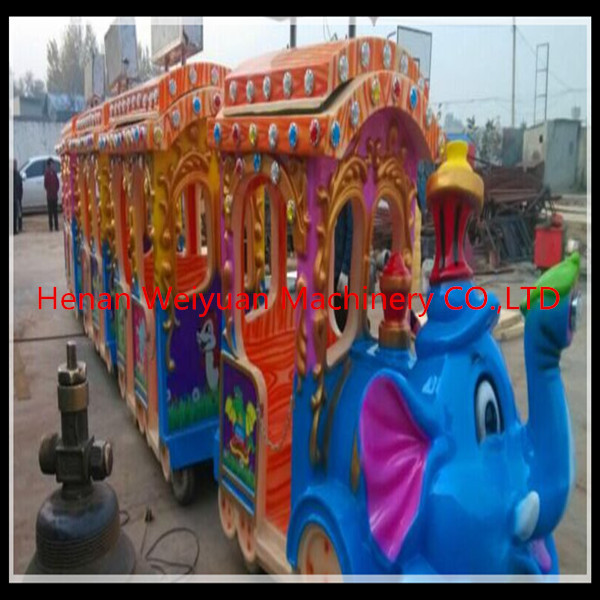 16 seats Amusement Rides Big Amusement Park Equipment Elephant Trackless Train